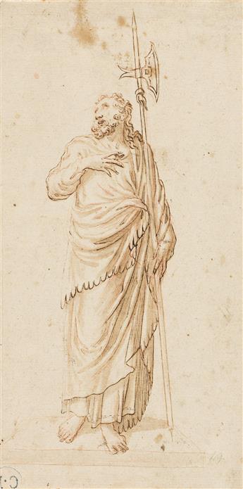 GIACOMO BERTÉSI (Soresina 1643-1710 Cremona) Two drawings of saints.